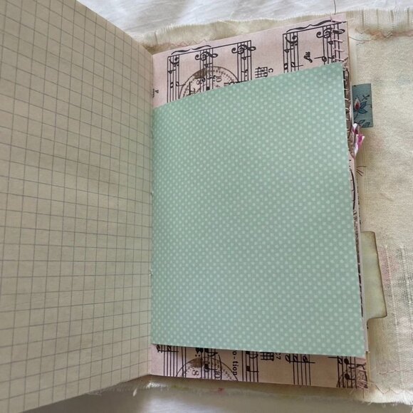Writing Junk Journal Vintage Style Fabric Cover Diary Includes Ephemera No 17 u - Picture 13 of 16